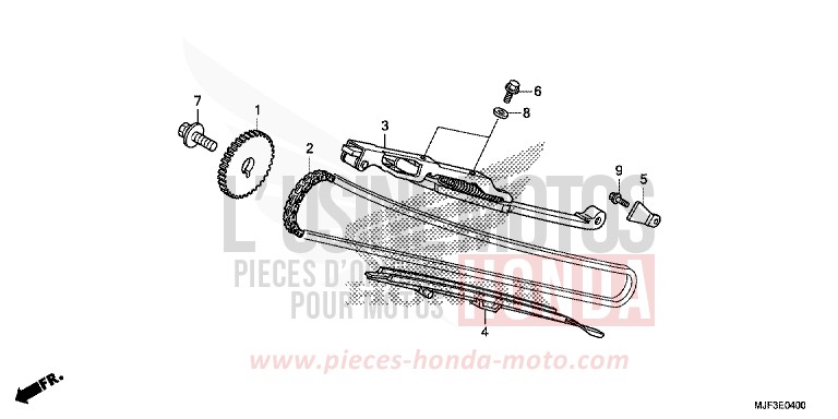 CAM CHAIN/TENSIONER for CTX700 ABS PEARL FADELESS WHITE (NH341) from 2014